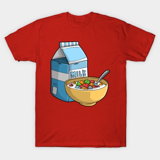 Dice Cereal D20 Funny Dungeons And Dragons DND Lover T-Shirt by Bingeprints